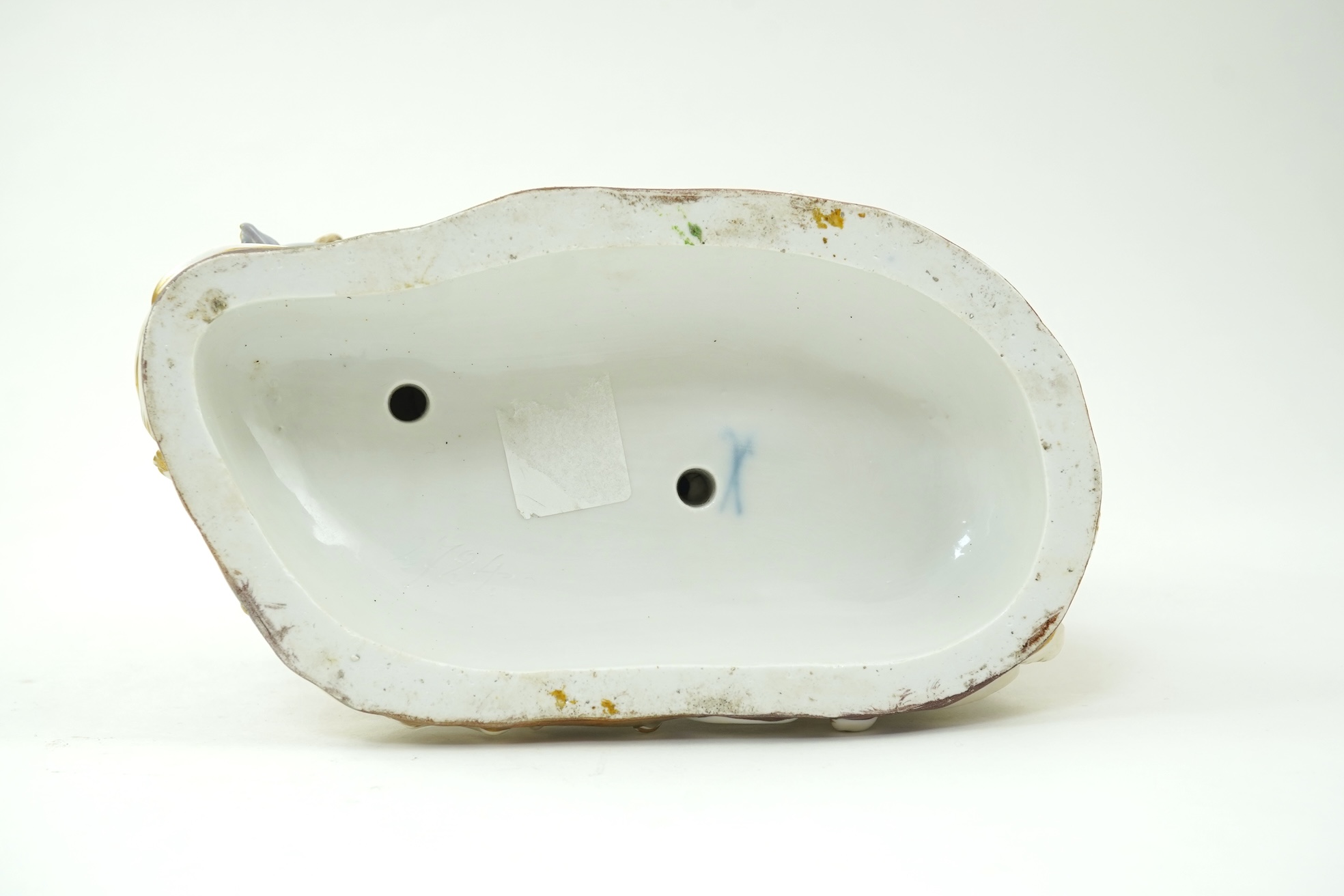 A Meissen figure group of the Drunken Silenus, after a model by J J Kändler, 19th century